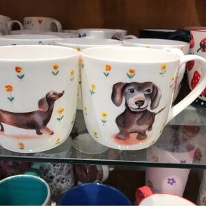 Adorable doxie mugs